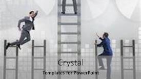  Presentation with competition - Beautiful PPT layouts featuring competition-concept-with-businessman-beating backdrop and a light gray colored foreground