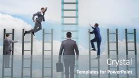  Presentation with competition - Audience pleasing PPT layouts consisting of competition-concept-with-businessman-beating backdrop and a gray colored foreground