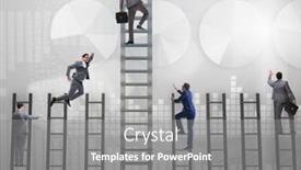  Presentation with competition - Cool new slide deck with competition-concept-with-businessman-beating backdrop and a gray colored foreground