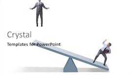  Presentation with seesaw - Presentation theme with competition-concept-with-businessman background and a white colored foreground