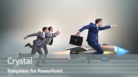  Presentation with competition - Slide set enhanced with competition concept with two businessmen background and a gray colored foreground