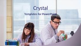  Presentation with lab - Cool new slides with competition doctor - two chemists working in lab backdrop and a  colored foreground