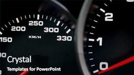  Presentation with race car - PPT layouts with competition race car - sportscar dashboard closeup with backlit background and a black colored foreground