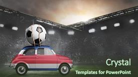  Presentation with costa rica - Presentation theme consisting of competition vehicle - costa rica flag on car background and a tawny brown colored foreground