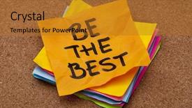  Presentation with bulletin board - Slides with competition winner - be the best motivational reminder background and a gold colored foreground