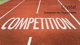 Presentation with competition - Beautiful theme featuring competition written on running track backdrop and a red colored foreground