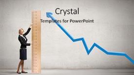  Presentation with measuring ingredient - Cool new PPT theme with competitive advantage - young businesswoman measuring something backdrop and a lemonade colored foreground