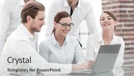  Presentation with information - PPT layouts having competitive analysis - business team discussing new information background and a light gray colored foreground