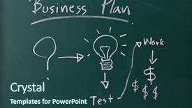  Presentation with business plan - PPT layouts enhanced with competitor analysis - business plan on blackboard background and a ocean colored foreground