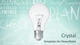  Presentation with light bulb - Colorful theme enhanced with competitor analysis - digital composite of light bulb backdrop and a sky blue colored foreground