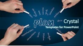  Presentation with chalk board - Presentation enhanced with competitor analysis - digitally composite image of hands background and a ocean colored foreground