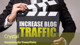  Presentation with increase profitability - Audience pleasing PPT theme consisting of competitor analysis - increase blog traffic backdrop and a tawny brown colored foreground