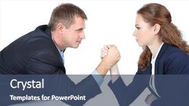  Presentation with wrestling - Colorful slide set enhanced with competitor profile - business people wrestling isolated backdrop and a  colored foreground
