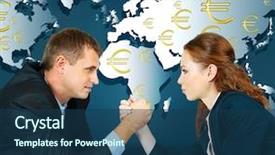  Presentation with business success - Presentation theme with competitor profile - business success strategy concept business background and a  colored foreground