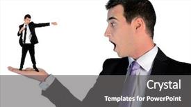  Presentation with business profile - Amazing slide deck having competitor profile - isolated business man looking shocked backdrop and a  colored foreground