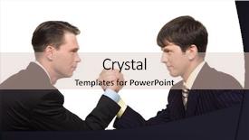  Presentation with wrestling - Audience pleasing slide set consisting of competitor profile - two businessmen looking at each backdrop and a  colored foreground