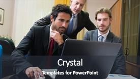  Presentation with people management word cloud - Slides enhanced with competitors - business people at work background and a wine colored foreground