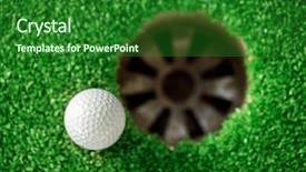  Presentation with golf - Audience pleasing presentation consisting of competly blank - golf ball on lip backdrop and a forest green colored foreground