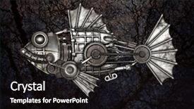  Presentation with steampunk - Audience pleasing PPT layouts consisting of compiler design - steampunk style fish european perch backdrop and a  colored foreground