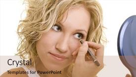  Presentation with electricity gneartion using speed breakers - PPT theme enhanced with complacency - blonde woman using eyeliner background and a coral colored foreground