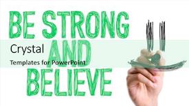  Presentation with believe - Audience pleasing slide deck consisting of complacency - hand with marker writing be backdrop and a mint green colored foreground