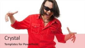  Presentation with now - Colorful presentation theme enhanced with complacency - self-complacent man he is favorite backdrop and a  colored foreground