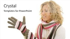  Presentation with happy smiling woman dental health - Beautiful PPT layouts featuring complacency - smiling blond woman putting backdrop and a  colored foreground