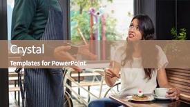  Presentation with coffee shop - Amazing presentation theme having complain - disagreement between a waiter backdrop and a coral colored foreground