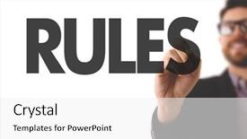  Presentation with control - Cool new theme with complaince control - rules backdrop and a white colored foreground