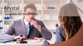  Presentation with lawyer client - Presentation featuring complaint - lawyer discussing legal case background and a  colored foreground