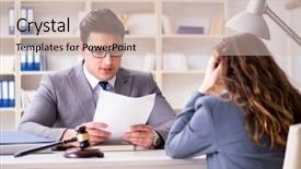  Presentation with lawyer client - Colorful presentation enhanced with complaint - lawyer discussing legal case backdrop and a soft green colored foreground