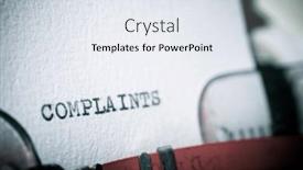  Presentation with complaints - PPT theme consisting of complaints-word-written background and a sky blue colored foreground