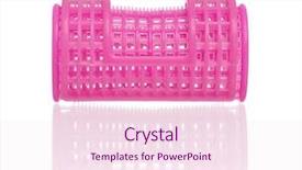  Presentation with pop art pink hair - Presentation theme enhanced with complement - pink hair curlers isolated background and a  colored foreground