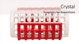  Presentation with hair - Slide deck with complement - red hair curlers isolated background and a  colored foreground
