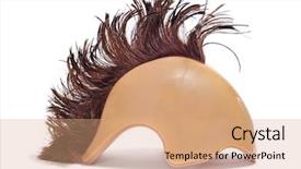  Presentation with angel in white - Presentation design with complement - wig with a mohawk background and a  colored foreground