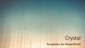  Presentation with blue drops - PPT theme featuring complementary - transparent drops of water background and a lemonade colored foreground