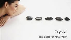  Presentation with relaxing - Presentation theme consisting of complementary alternative therapies - profile of young woman relaxing background and a white colored foreground