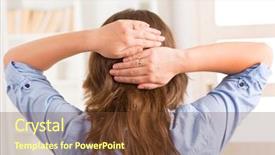  Presentation with reiki - PPT layouts with complementary alternative therapies - woman practicing self reiki transfering background and a tawny brown colored foreground