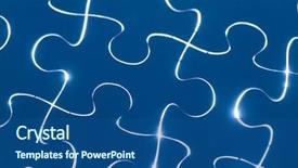  Presentation with complete puzzle - Slides featuring complete puzzle with backlight background and a ocean colored foreground