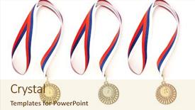  Presentation with complete - Beautiful presentation featuring complete set of sport medals backdrop and a soft green colored foreground