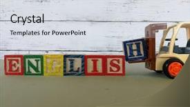  Presentation with complete - Amazing presentation design having h - forklift carry the letter h backdrop and a sky blue colored foreground