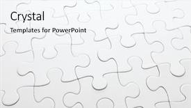  Presentation with complete puzzle - Cool new slide deck with complete white jigsaw puzzle backdrop and a  colored foreground