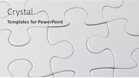  Presentation with complete puzzle - Audience pleasing presentation design consisting of complete white puzzle backdrop and a light gray colored foreground