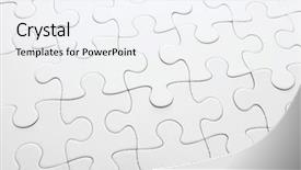  Presentation with complete puzzle - Beautiful theme featuring complete white puzzle backdrop and a sky blue colored foreground