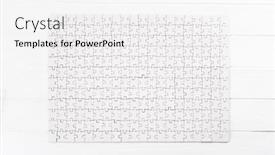  Presentation with jigsaw - Beautiful PPT theme featuring completed-white-rectangular-jigsaw-puzzle backdrop and a white colored foreground