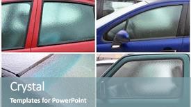  Presentation with funeral thank cards cover abstract images - Presentation design featuring completely covered with thin ice background and a  colored foreground