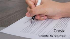  Presentation with application for employment - Presentation with completing an employment application form background and a light gray colored foreground