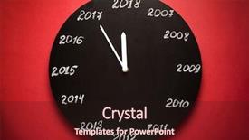  Presentation with 2018 - Presentation having completion time - concept of clock background and a wine colored foreground