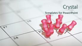  Presentation with important - Slides consisting of completion time - important date on a calendar background and a sky blue colored foreground