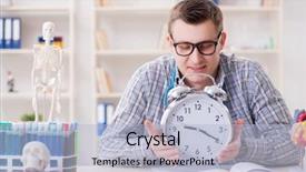  Presentation with complete - Presentation theme featuring completion time - medical student missing deadlines background and a  colored foreground